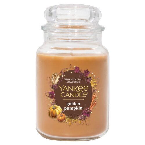 Yankee Candle Golden Pumpkin Candle, 22 oz