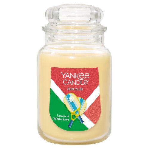 Yankee Candle Sun Club Lemon & White Rose Candle, 22 oz
