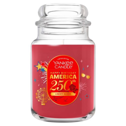 Yankee Candle Happy Birthday America 250th Liberty Bloom Candle Limited Edition, 22 oz