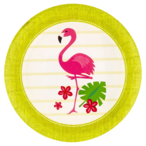 Amscan Party Impressions 6.75 In Flamingo Stripe Plates, 8 count