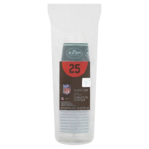 Amscan New York Jets Plastic 16oz Cups, 25 count