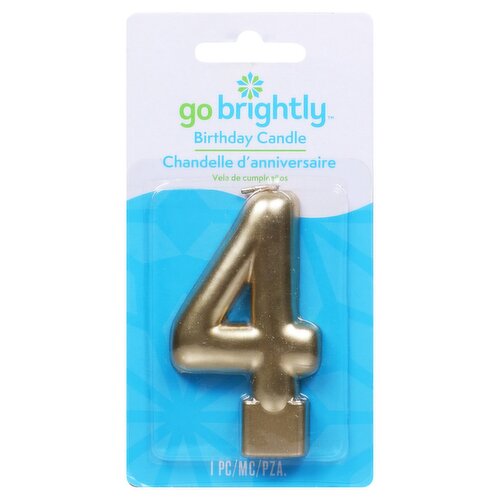 Go Brightly 4 Birthday Candle