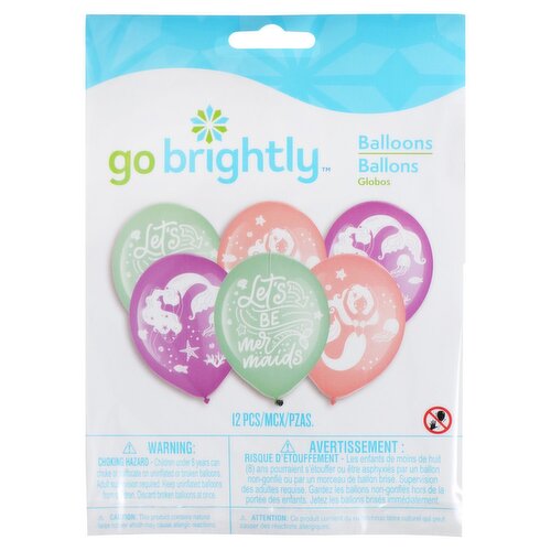 Go Brightly Balloons, 12 count