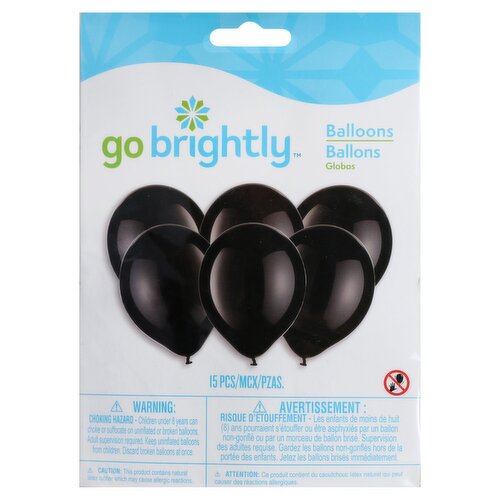 Go Brightly Balloons, 15 count