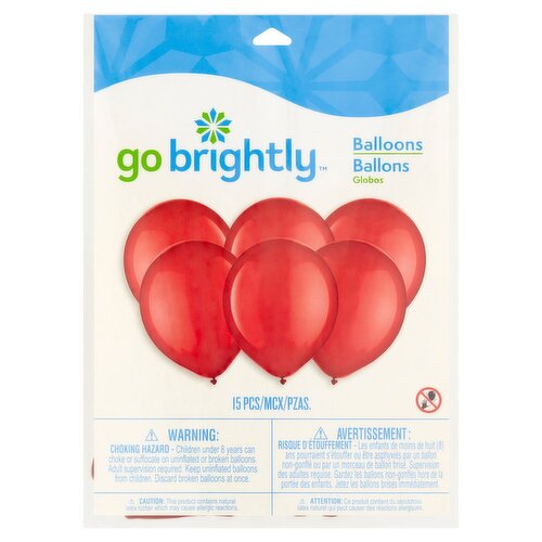 Go Brightly Balloons, 15 count