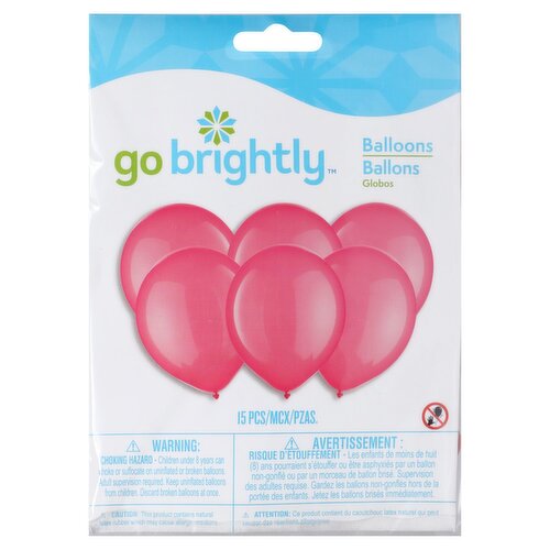 Go Brightly Balloons, 15 count