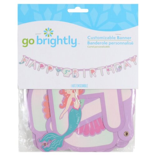 Go Brightly Happy Birthday Customizable Banner Kit, 1 count