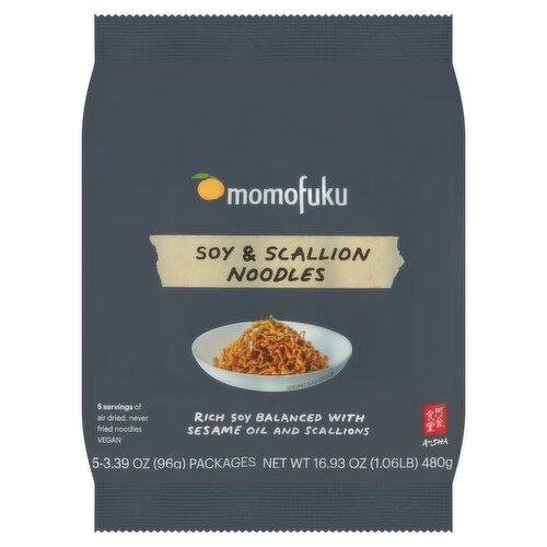 Momofuku Soy & Scallion Noodles, 3.39 oz, 5 count