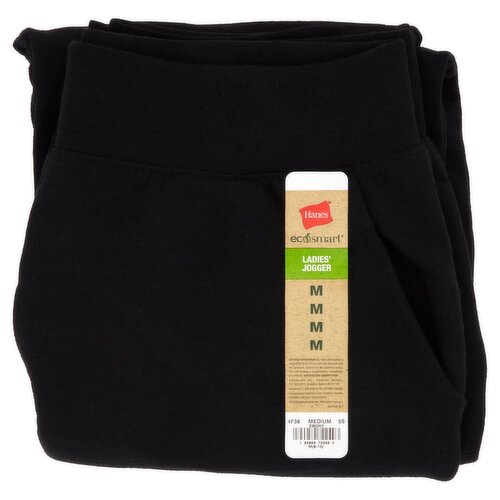 Hanes EcoSmart Ebony Ladies' Jogger, Medium