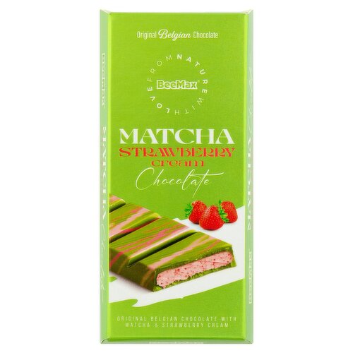 BeeMax Matcha Strawberry Cream Chocolate, 3.36 oz