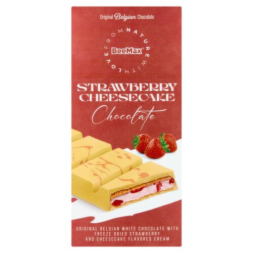 BeeMax Strawberry Cheesecake Original Belgian Chocolate, 7.05 oz