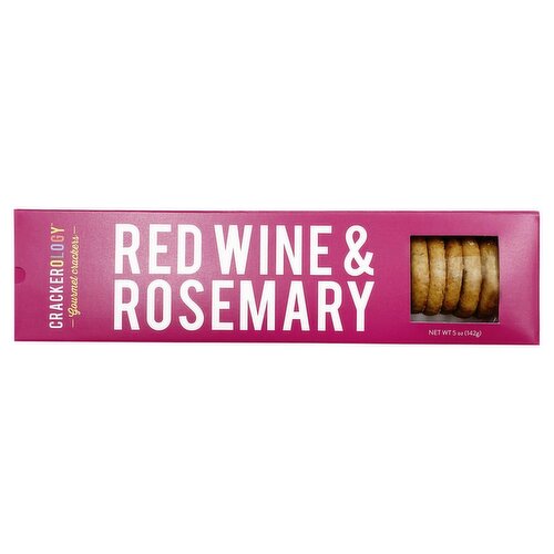 Crackerology Red Wine & Rosemary Gourmet Crackers, 5 oz