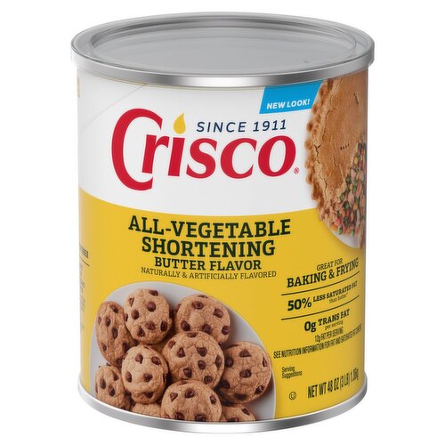 Crisco Butter Flavor All-Vegetable Shortening, 48 oz