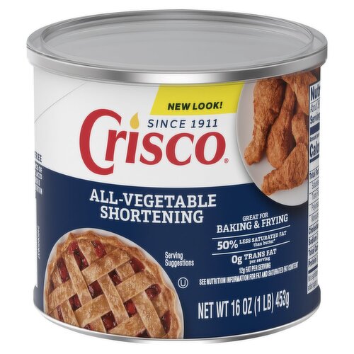 Crisco All-Vegetable Shortening, 16 oz