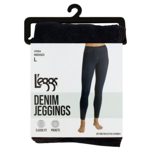 L'eggs 25504 Indigo L Denim Jeggings - ShopRite