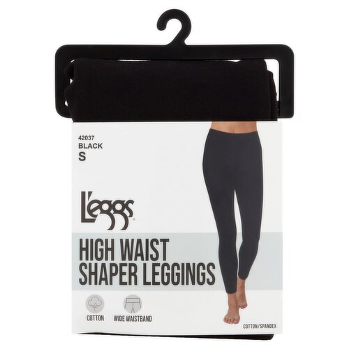 L'eggs 42037 Black S High Waist Shaper Leggings