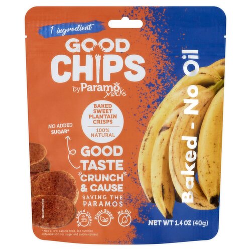 Paramo Snacks Good Chips Baked Sweet Plantain Crisps, 1.4 oz