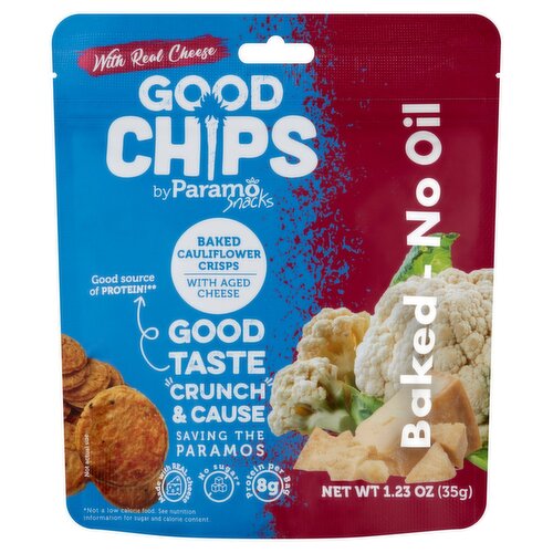 Paramo Snacks Good Chips Baked Cauliflower Crisps, 1.23 oz