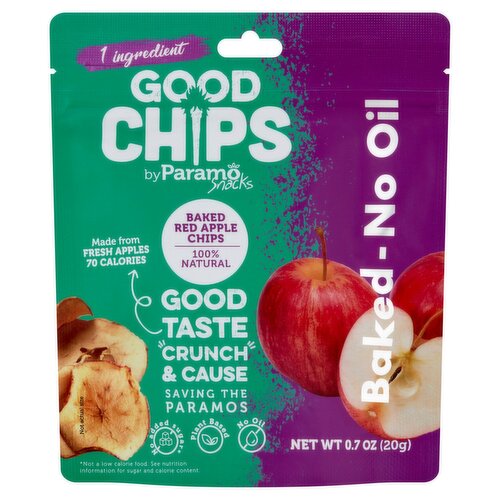 Paramo Snacks Good Chips Baked Red Apple Chips, 0.7 oz