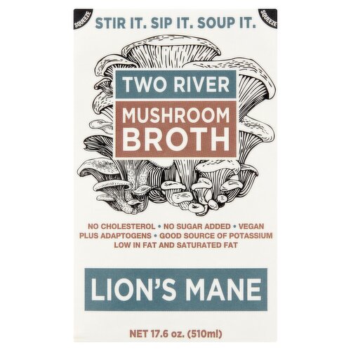 Two River Lion's Mane Mushroom Broth, 17.6 oz