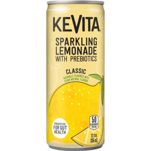 Kevita Sparkling Lemonade With Prebiotics Classic 12 Fl Oz