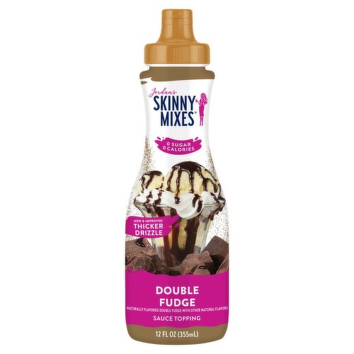 Jordan's Skinny Mixes Double Fudge Sauce Topping, 12 fl oz