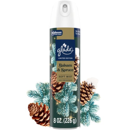 Glade Balsam & Spruce Soft Mist Air Freshener Limited Edition, 8 oz