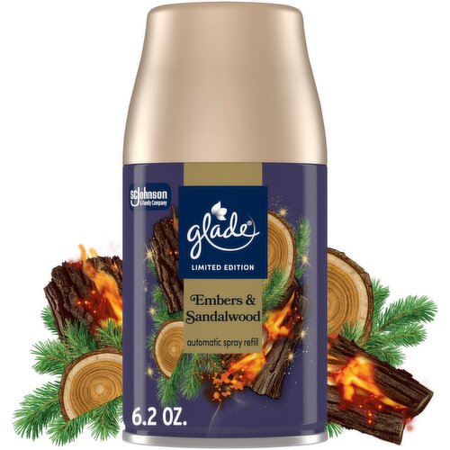 Glade Embers & Sandalwood Automatic Spray Refill Limited Edition, 6.2 oz