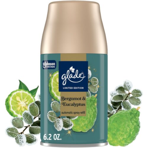 Glade Bergamot & Eucalyptus Automatic Spray Refill Limited Edition, 6.2 oz