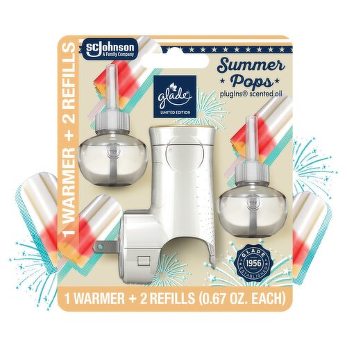 Glade Summer Pops PlugIns Scented Oil Warmer and Refill Limited Edition