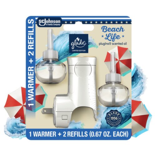 Glade Beach Life Plugins Scented Oil Warmer and Refill Limited Edition