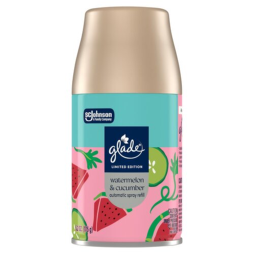 Glade Watermelon & Cucumber Automatic Spray Refill Limited Edition, 6.2 oz