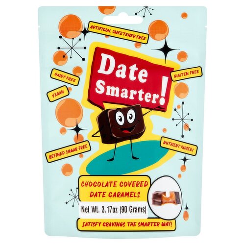 Date Smarter! Chocolate Covered Date Caramels, 3.17 oz