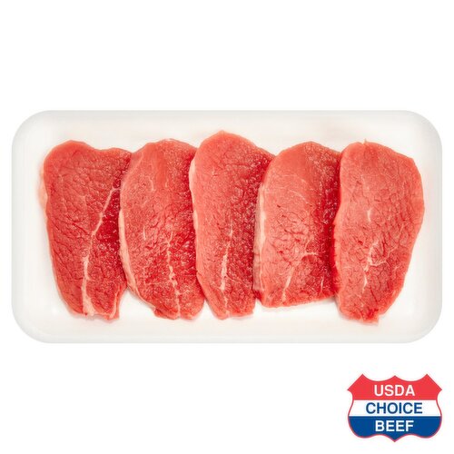 USDA Choice Beef Eye Round Steaks, Boneless, Thin Sliced, Average Weight 1 lb Pack