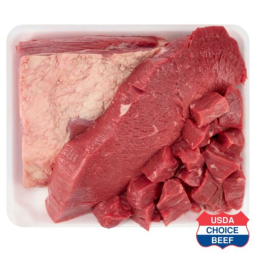 USDA Choice Beef Top Round Roast/London Broil/Stew Combo, Boneless, Average Weight 6 lb Pack
