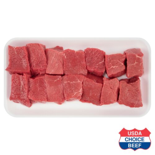 USDA Choice Beef Sirloin Cubes for Kabobs, Average Weight 1.25 lb Pack