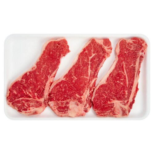 USDA Choice Beef Bone-In, New York Strip Steak, Thin Cut, 1 pound