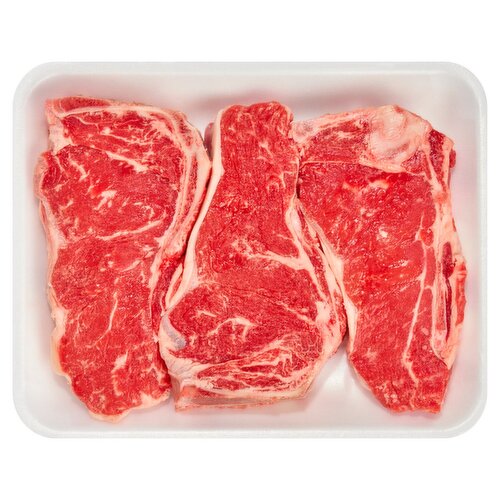 USDA Choice Beef New York Strip Steak, Bone-In, Family Pack, 2.5-3 pound