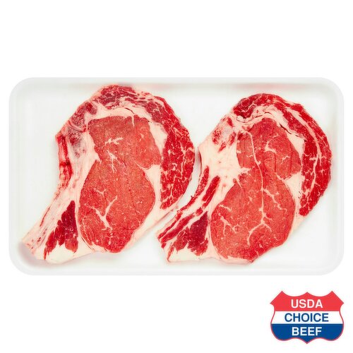 USDA Choice Beef Rib Steak, Bone In, Thin Sliced, Average Weight 1 lb Pack