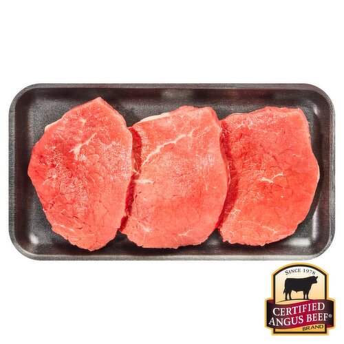 Certified Angus Beef Eye Round Steak, Boneless, Average Weight 1.25 lb Pack