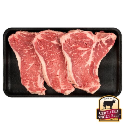 Certified Angus Beef Loin T-Bone Steak, Bone In, Thin Sliced, Average Weight 1.25 lb Pack
