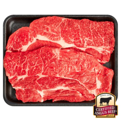 Certified Angus Beef Chuck Steak, Boneless, Thin Cut, Average Weight 1 lb Pack