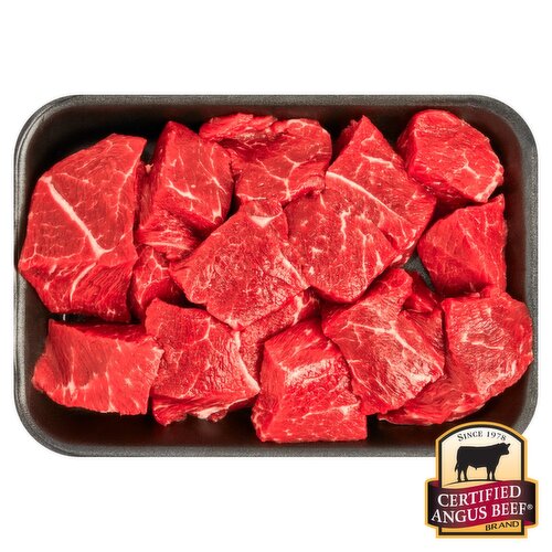 Certified Angus Beef Chuck Shoulder Stew, Boneless, Average Weight 1 lb Pack