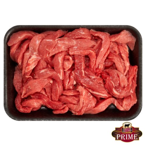 Certified Angus Prime Beef Round Stir Fry, Boneless, Average Weight 1 lb Pack