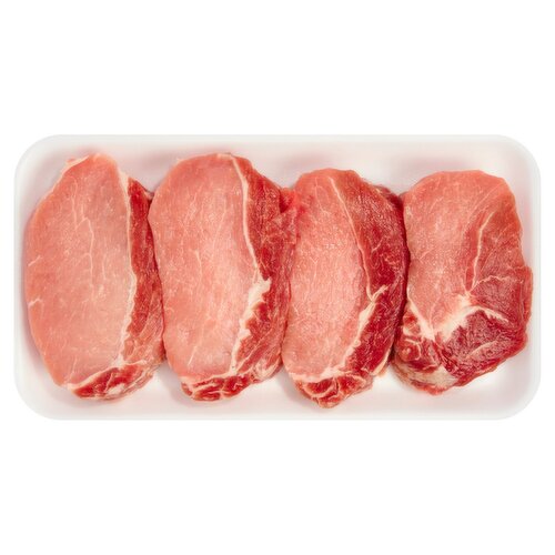 Fresh Rib End Pork Loin Chops, Boneless, Average Weight 1.25 lb Pack