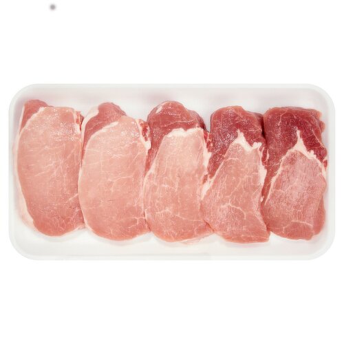 Fresh Rib End Pork Loin Chops, Boneless, Average Weight 1.25 lb Pack