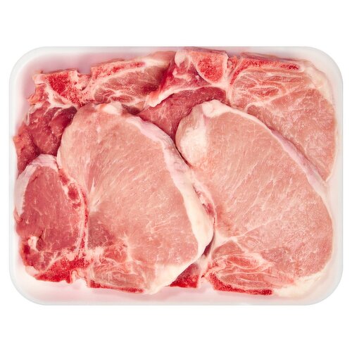 Fresh Loin End Pork Loin Chops, Bone In, Average Weight 1.5 lb Pack