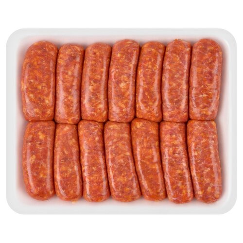Freshly Made Hot Sausage, Giant Size, Average Weight 3.5 lb Pack