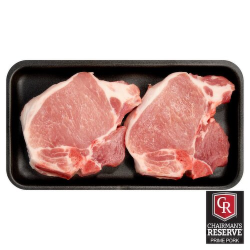 Chairman's Reserve Prime Center Cut Pork Loin Chops, Bone In, Thick Cut, Average Weight 1.5 lb Pack