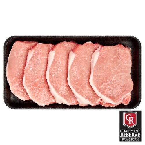 Chairman's Reserve Prime Center Cut Pork Loin Chops, Boneless, Thin Sliced, Average Weight 1 lb Pack